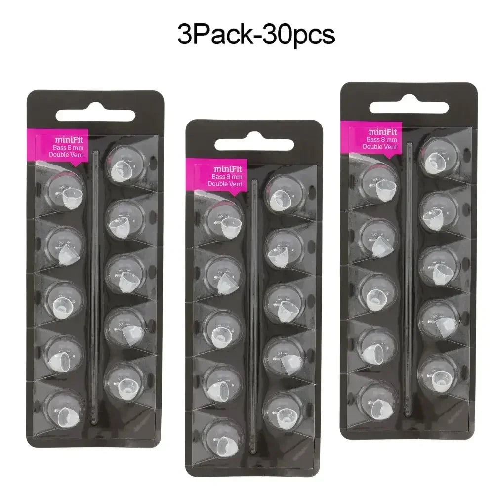 3 pack of replacement bass domes for Oticon MiniFit hearing aids
