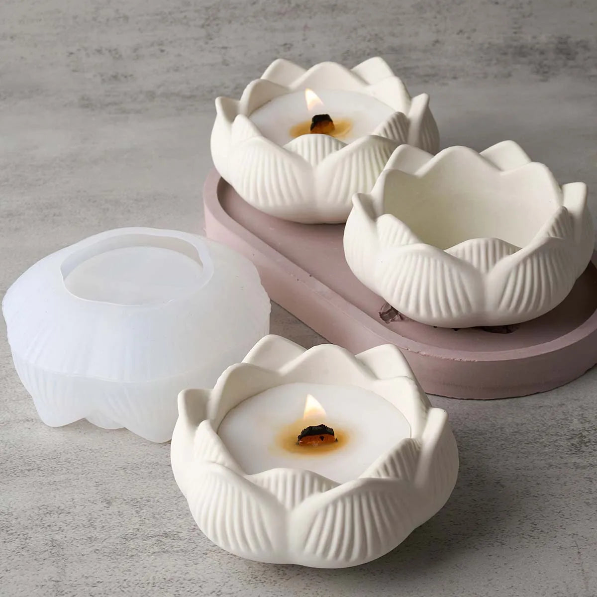 Lotus Silicone Mold for Candle Making & Decorative Crafting