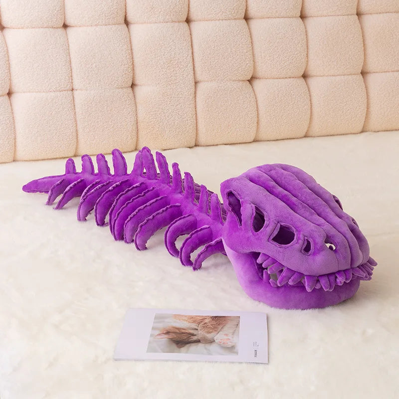 Plush Skeleton Dinosaur Headgear Halloween Costume
