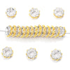 Mixed Pearl and Metal Spacer Beads for Jewelry Making
