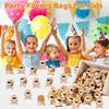 A collection of mini lion and tiger plush toys in various colors and sizes, packaged for party favors.