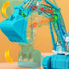 Transparent Gear Excavator Toy with LED Lights & Music