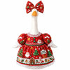 Festive Goose Costume for Outdoor Christmas Décor (Fits 23in Statues)