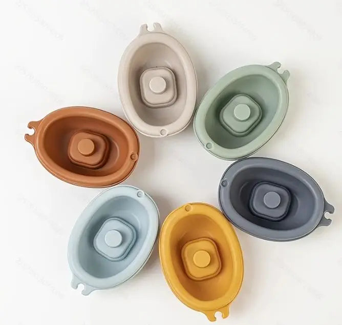 Silicone Baby Bath Toy Set for Sensory Water Play