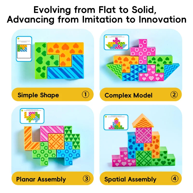 3D Logic Puzzle Building Blocks for Kids – STEM Learning & Fine Motor Skills