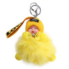 Kawaii Plush Keychain with Sleeping Baby Design