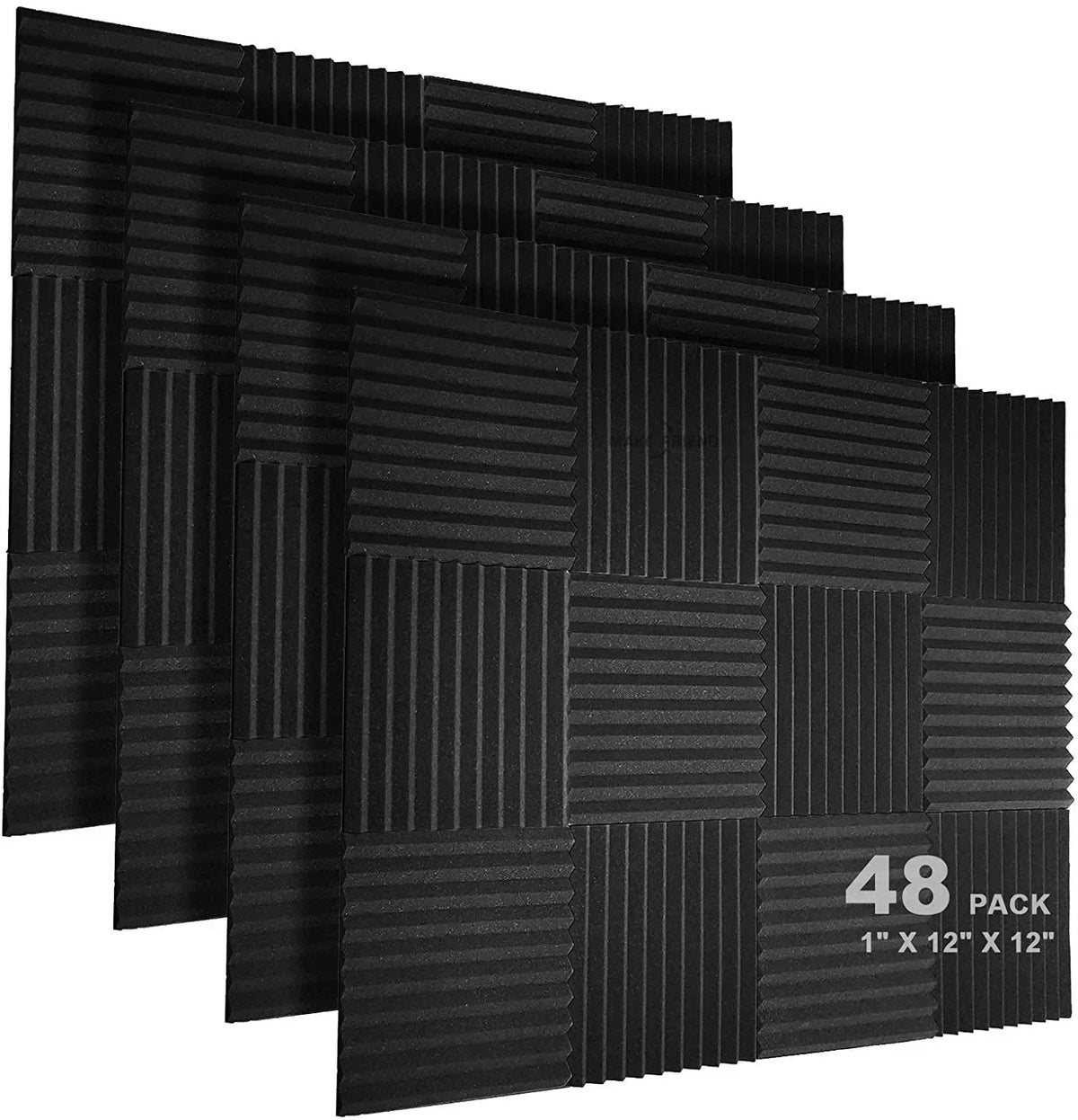 50-Pack Acoustic Foam Panels for Soundproofing and Studio Treatment
