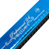 Blue 24-hole C tone tremolo harmonica with a black hard case
