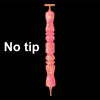 A pink glitter resin diamond painting pen with a sparkle wavy handle.