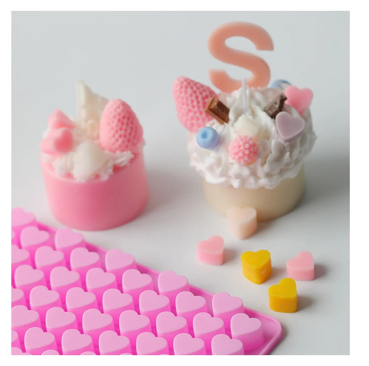 Mini Heart Silicone Mold for Candles, Soap & Resin