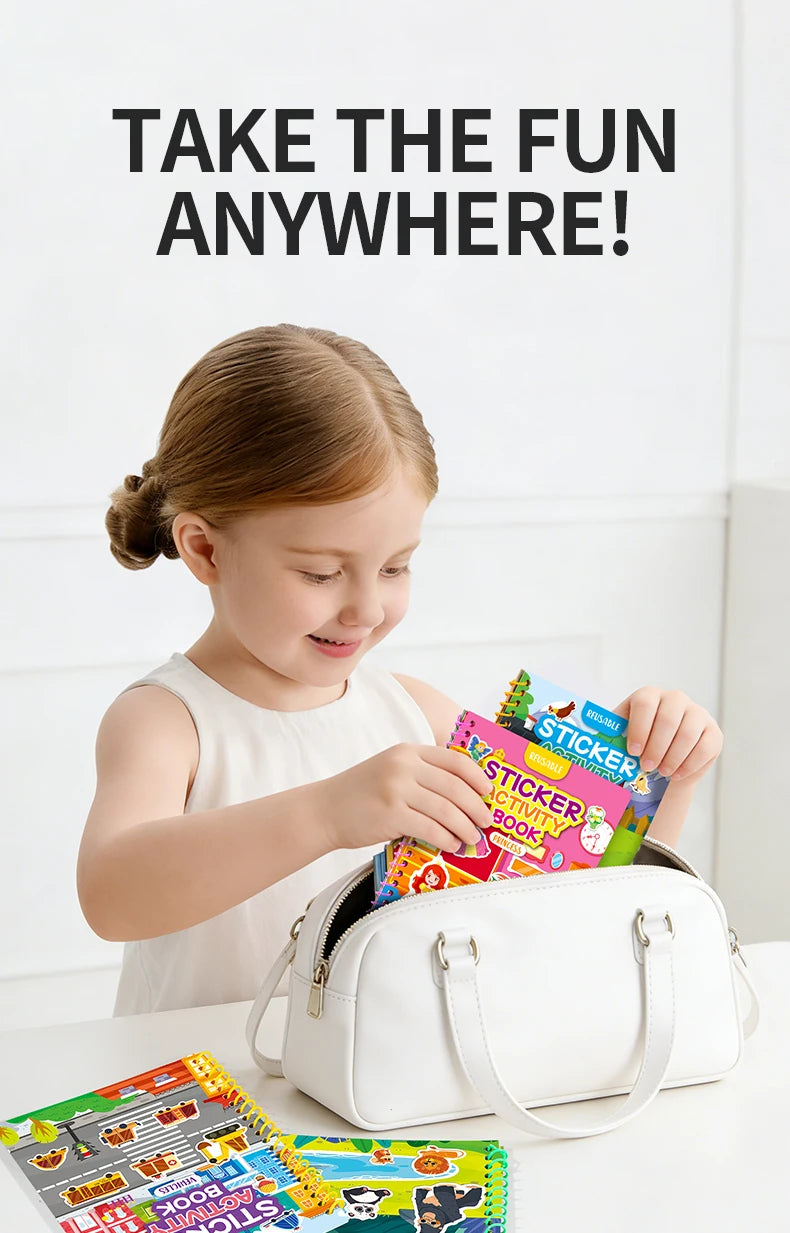 Reusable Jelly Sticker Book for Kids – Multi-Theme Creative Play