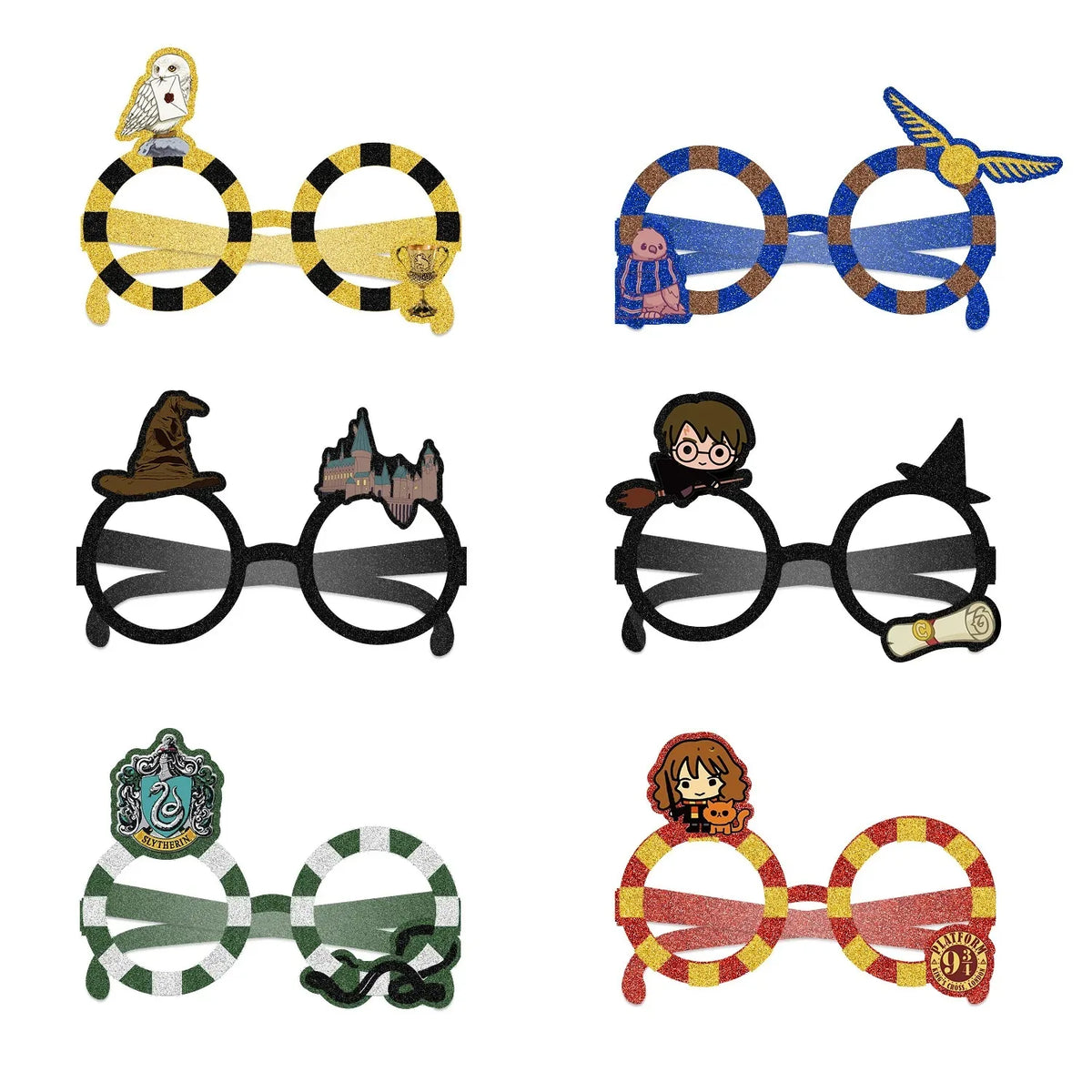 Cartoon Themed Kids Party Decoration Set with Face Stickers, Gift Bags & Slap Bracelets