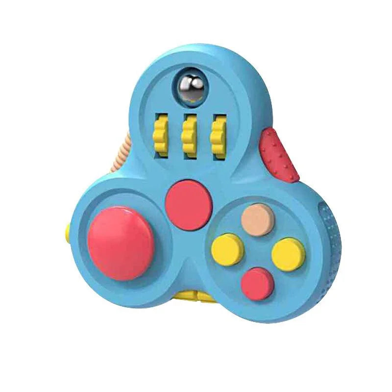Rotating Fidget Toy with Gears, Buttons & Joystick