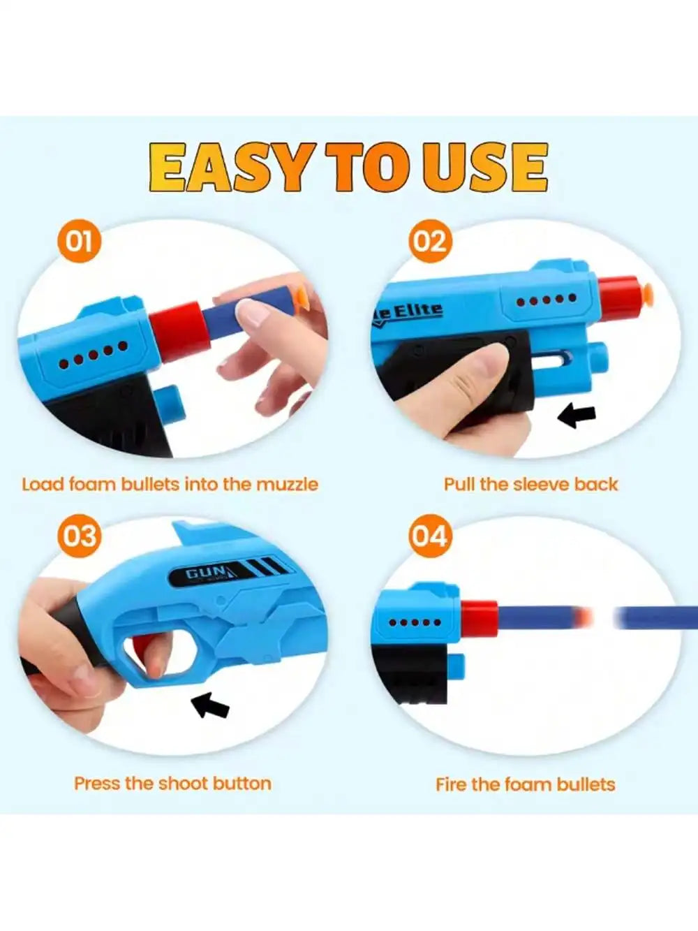 Outdoor Soft Dart Blaster Toy Gun for Kids