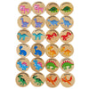 A set of wooden memory matching puzzles featuring various dinosaur and animal figures for children's cognitive training.