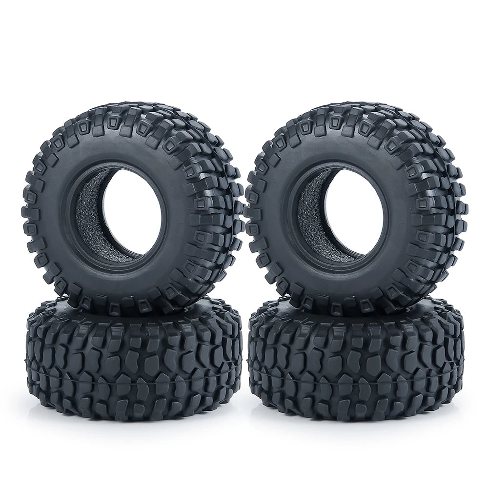 1.0" Mud Terrain Tires for 1/18 & 1/24 RC Crawlers (4-Pack)