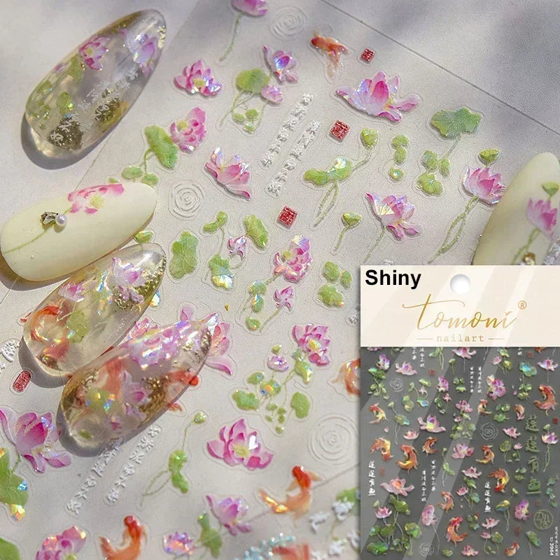 Ocean-Inspired Nail Art Sticker Set