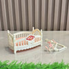 Miniature Dollhouse Cradle Bed with Charming Design