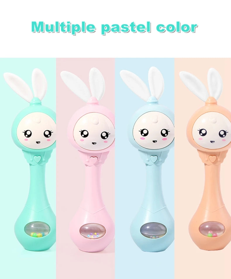 Musical Rabbit Rattle and Teether Toy for Babies