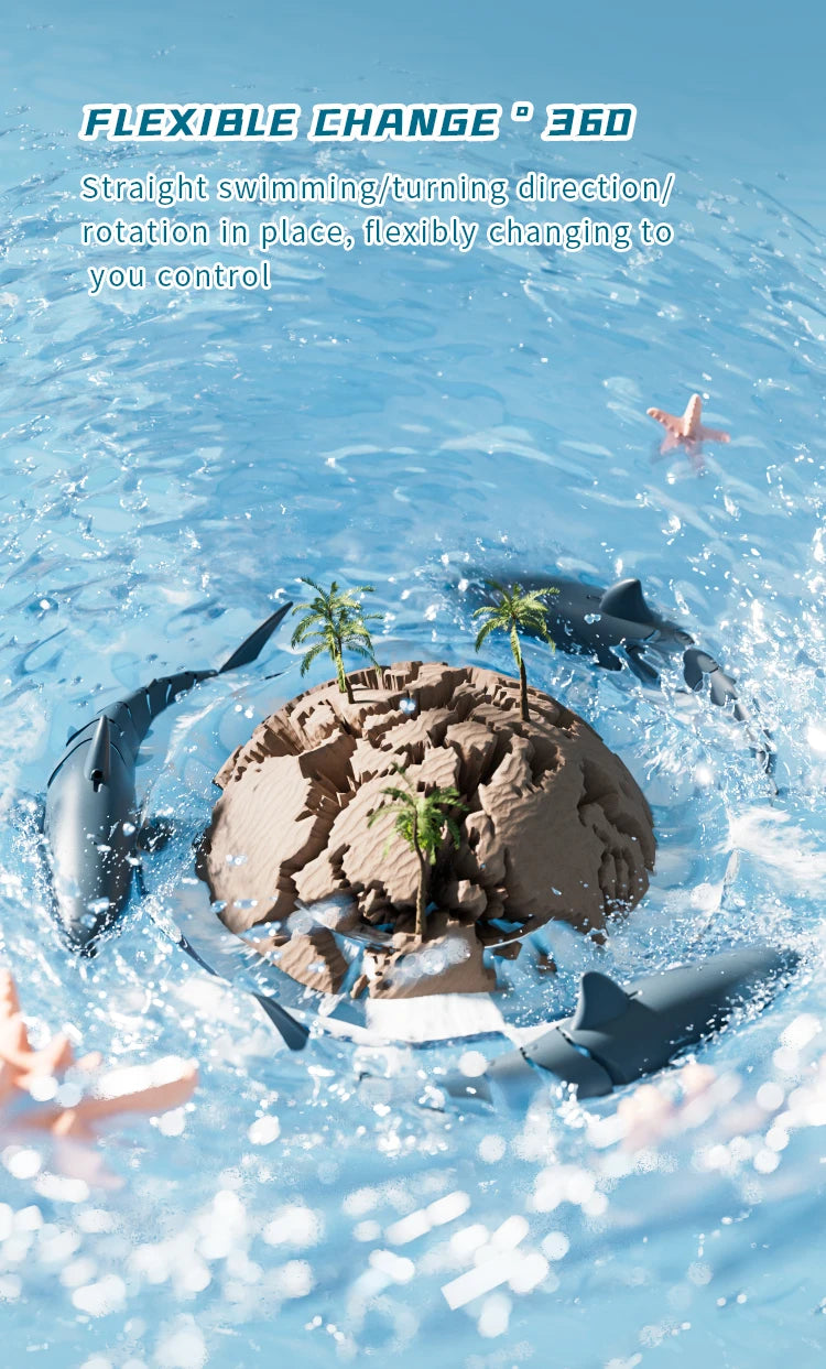 Realistic Remote Control Shark Toy with Rechargeable Battery