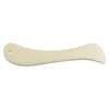 A light beige plastic bone folder used for paper creasing and folding crafts.