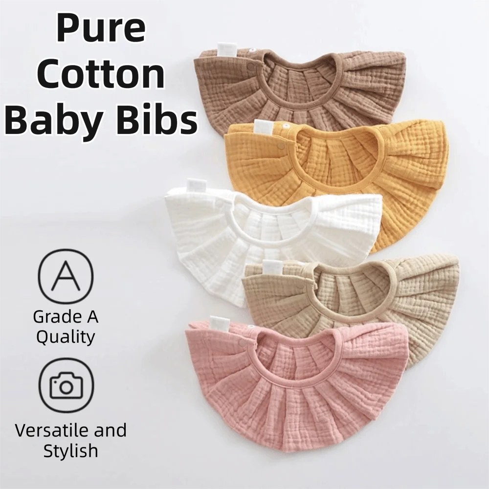 360° Reversible Cotton Baby Bibs – Soft, Absorbent Bandana Drool Bibs for Boys & Girls