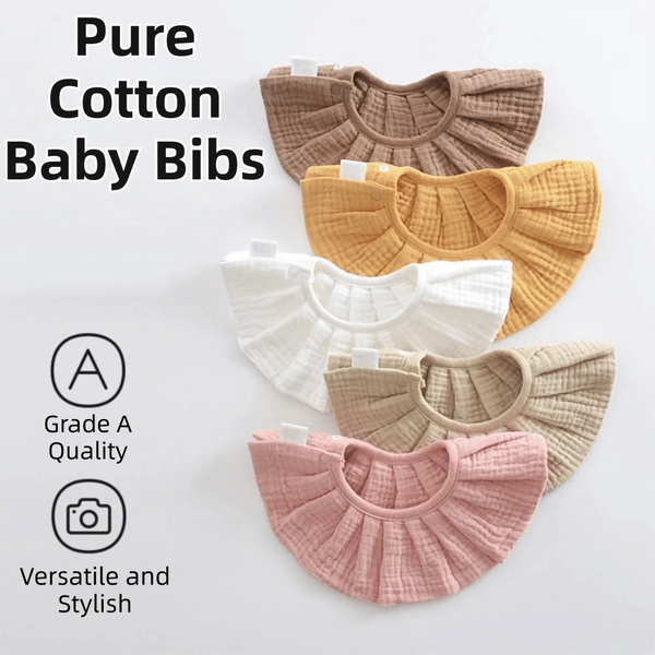360° Reversible Cotton Baby Bibs – Soft, Absorbent Bandana Drool Bibs for Boys & Girls