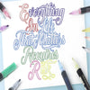 Double Line Glitter Marker Pens – Metallic Outline & Shimmer Set
