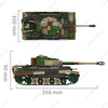A detailed military vehicle kit of a Tiger I tank model built from green and brown LEGO-style building blocks.