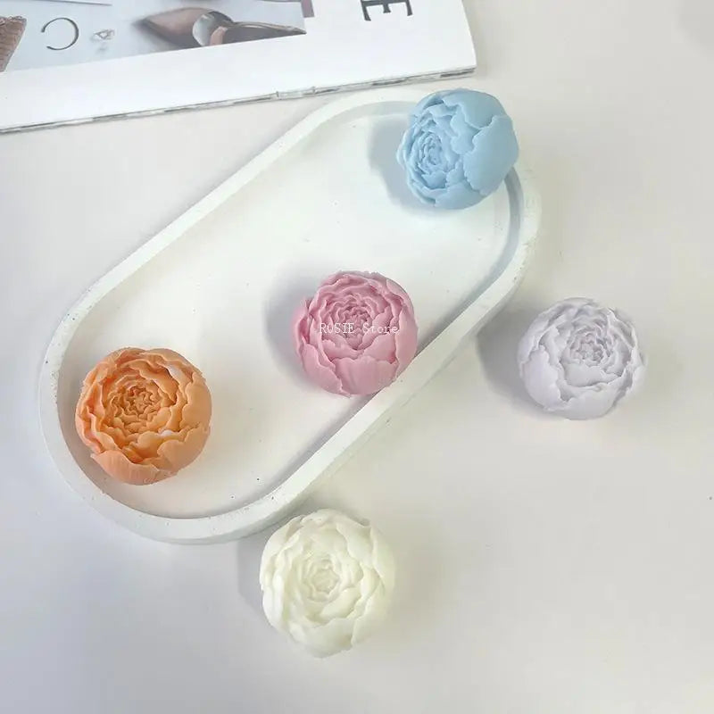 3D Peony Silicone Mold for Candle & Cake Making