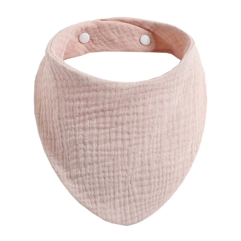 Organic Cotton Muslin Baby Bib with Bandana Style