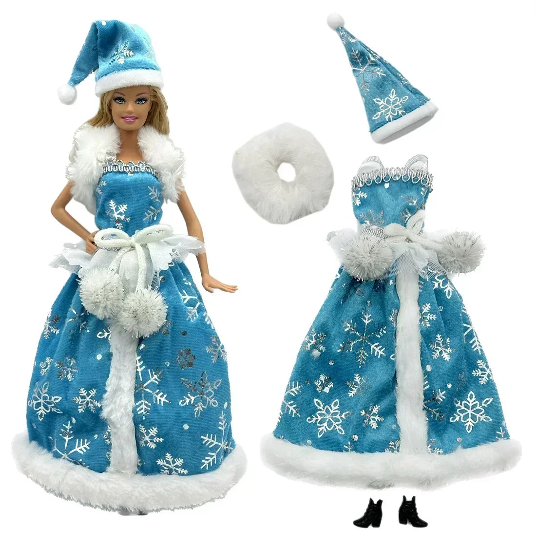 Festive Christmas Outfit Set for 11.5-Inch Dolls
