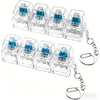 LED Macaron Keyboard Fidget Toy with Keychain