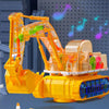 Transparent Gear Excavator Toy with LED Lights & Music