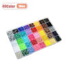 A flat back box containing 40 colors of rhinestones and tools for nail art and DIY crafts.