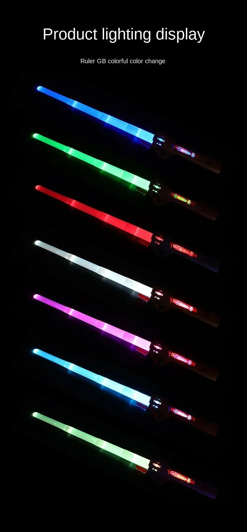 Telescopic Glow Sword with Music & Rotating Lights