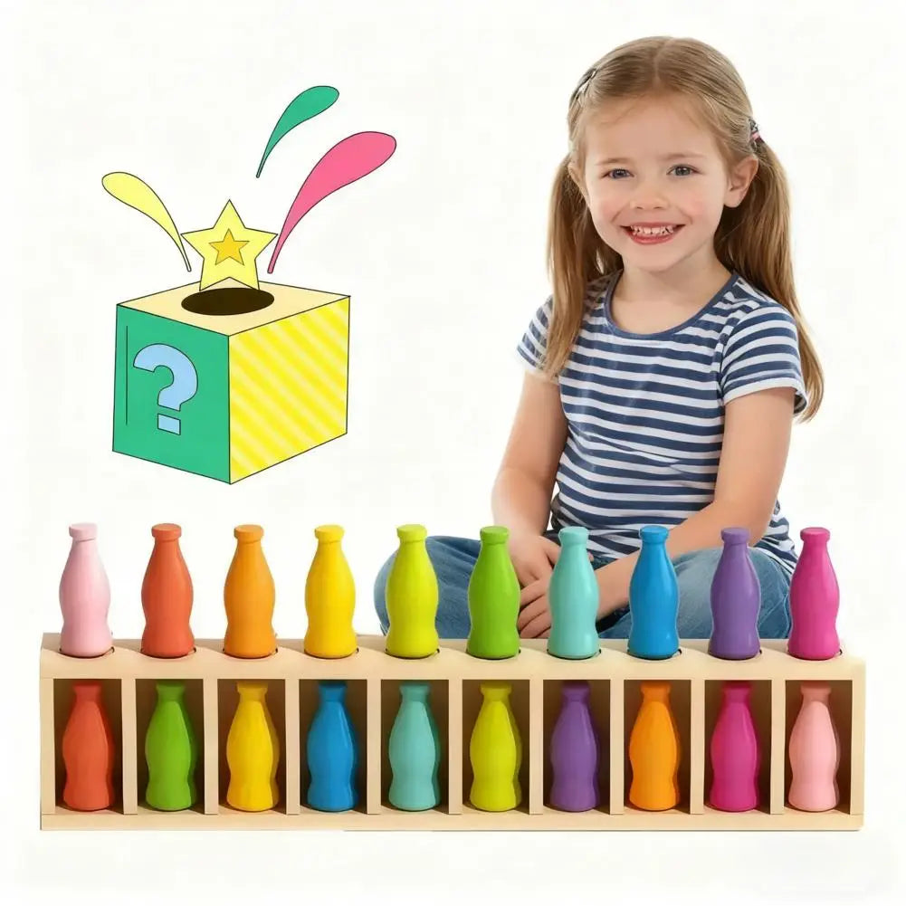 Wooden Bottle Guessing Game for Kids & Family