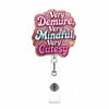 Shiny Acrylic Retractable Badge Reel with Alligator Clip