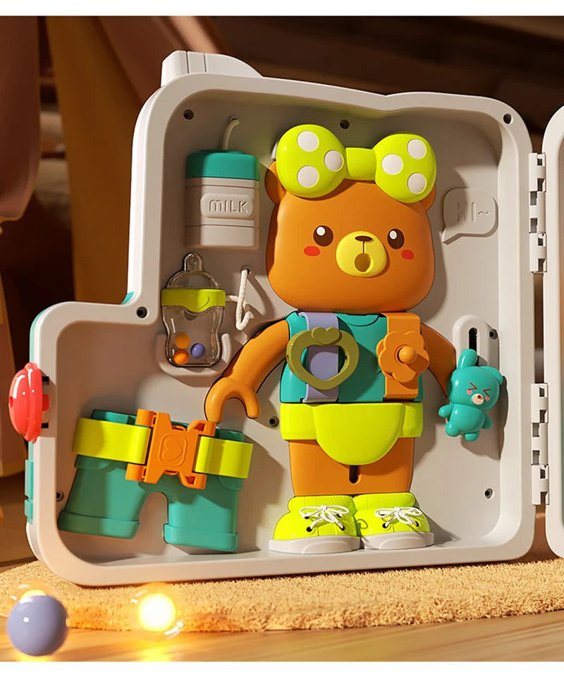 Montessori Busy Board with Lights and Music for Toddlers
