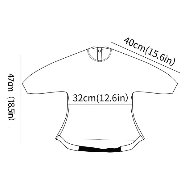 Waterproof Long-Sleeve Baby Bibs with Cute Designs