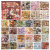 A collection of kawaii embroidery-style stickers and decorative elements in various colors and patterns.