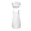 White kids chef apron and hat set