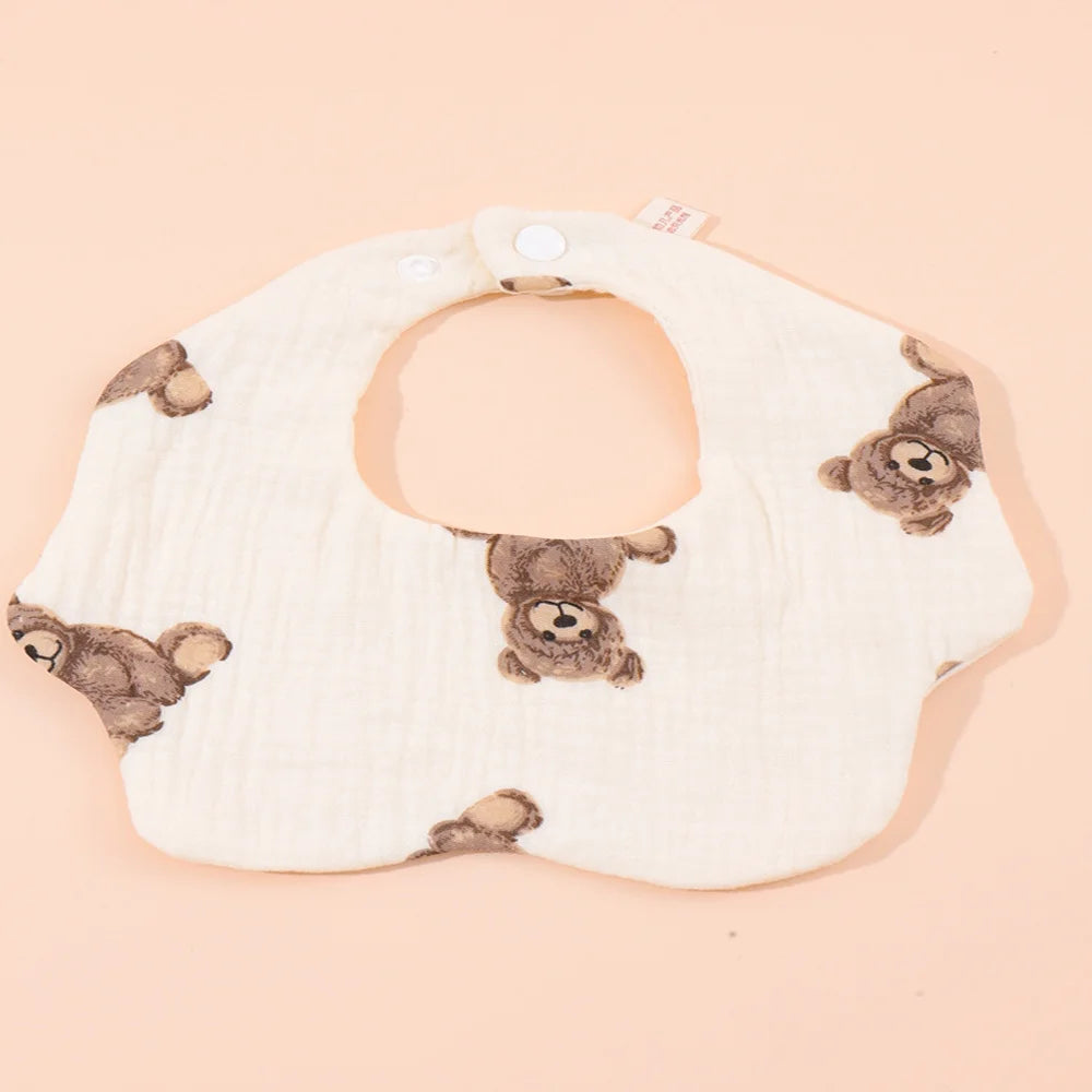 6-Layer Cotton Gauze Baby Bibs (3-Pack)