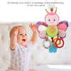 Soft Hanging Baby Rattle with Sensory Cartoon Plush Toy for Stroller and Crib