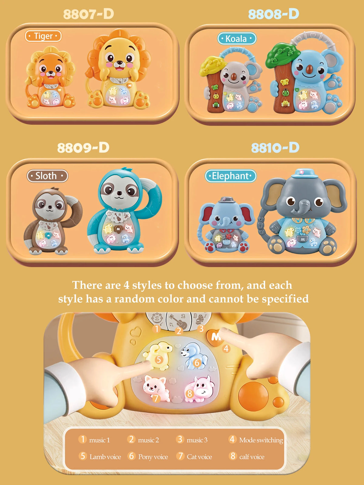 Interactive Musical Piano Toy with Animal Friends