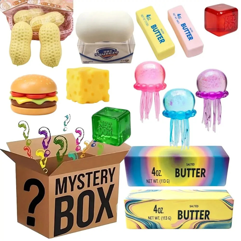 Mystery Squishy Surprise Box – Novelty Stress Relief Toy