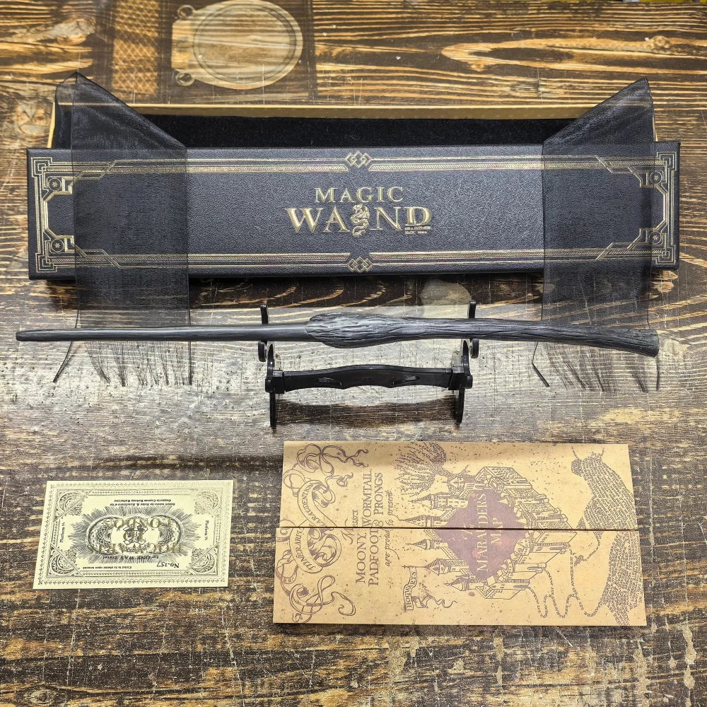 Anime-Inspired Magic Wand with Metal Core and Display Box