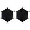 Black foldable PU leather hexagonal dice tray for tabletop games and desk organization