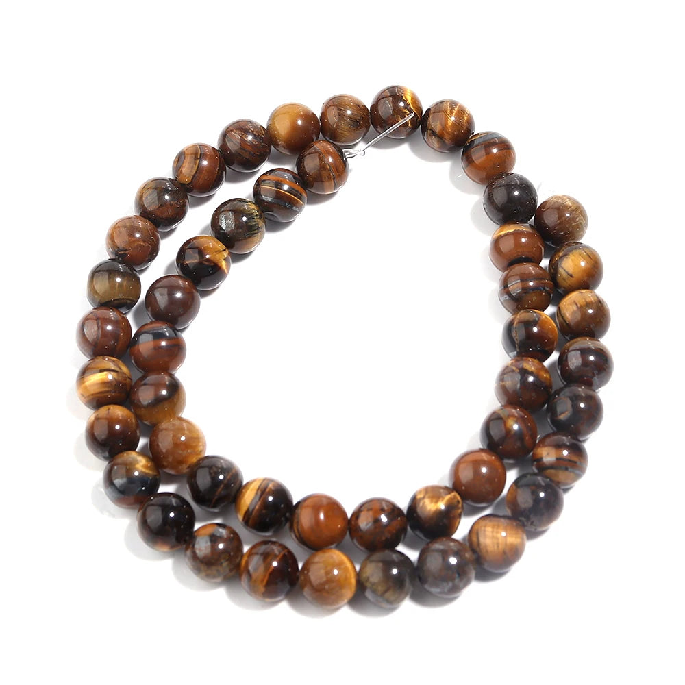Natural Yellow Tiger Eye Stone Beads for DIY Jewelry Making
