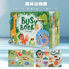 A set of six animal activity books featuring illustrations and reusable stickers for toddlers.